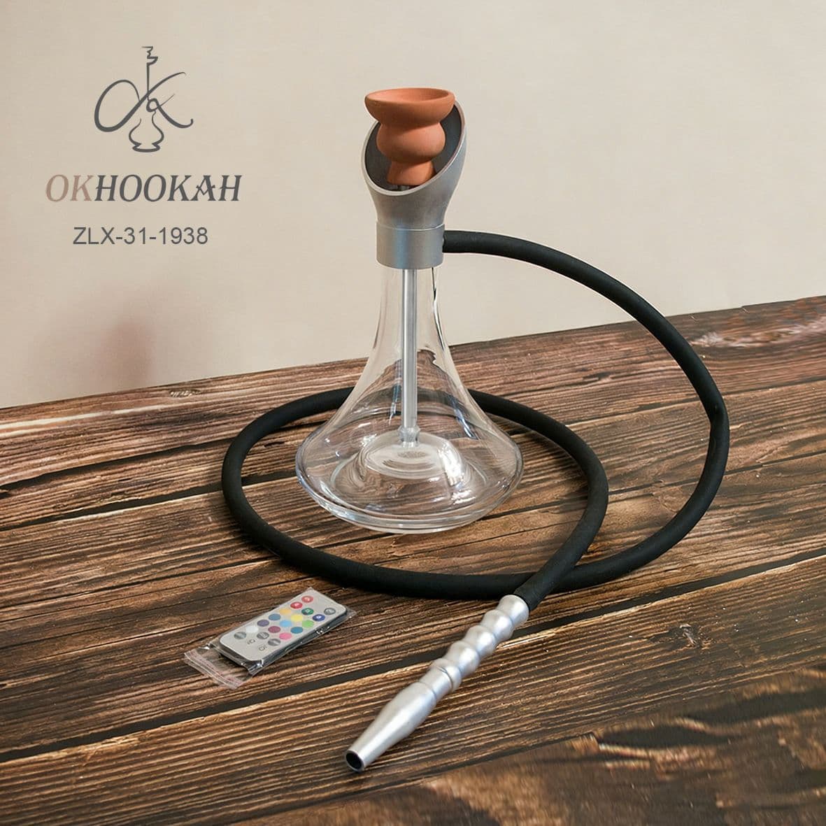 Amazon's best-selling new Arabic hookah with light and remote control, a complete set of single-tube small Arabic hookah