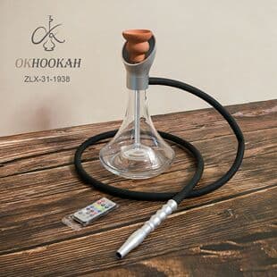 Amazon Hot Selling New Style with Light Remote Control Arabic Hookah Full Set Single Tube Small Size Arabic Hookah