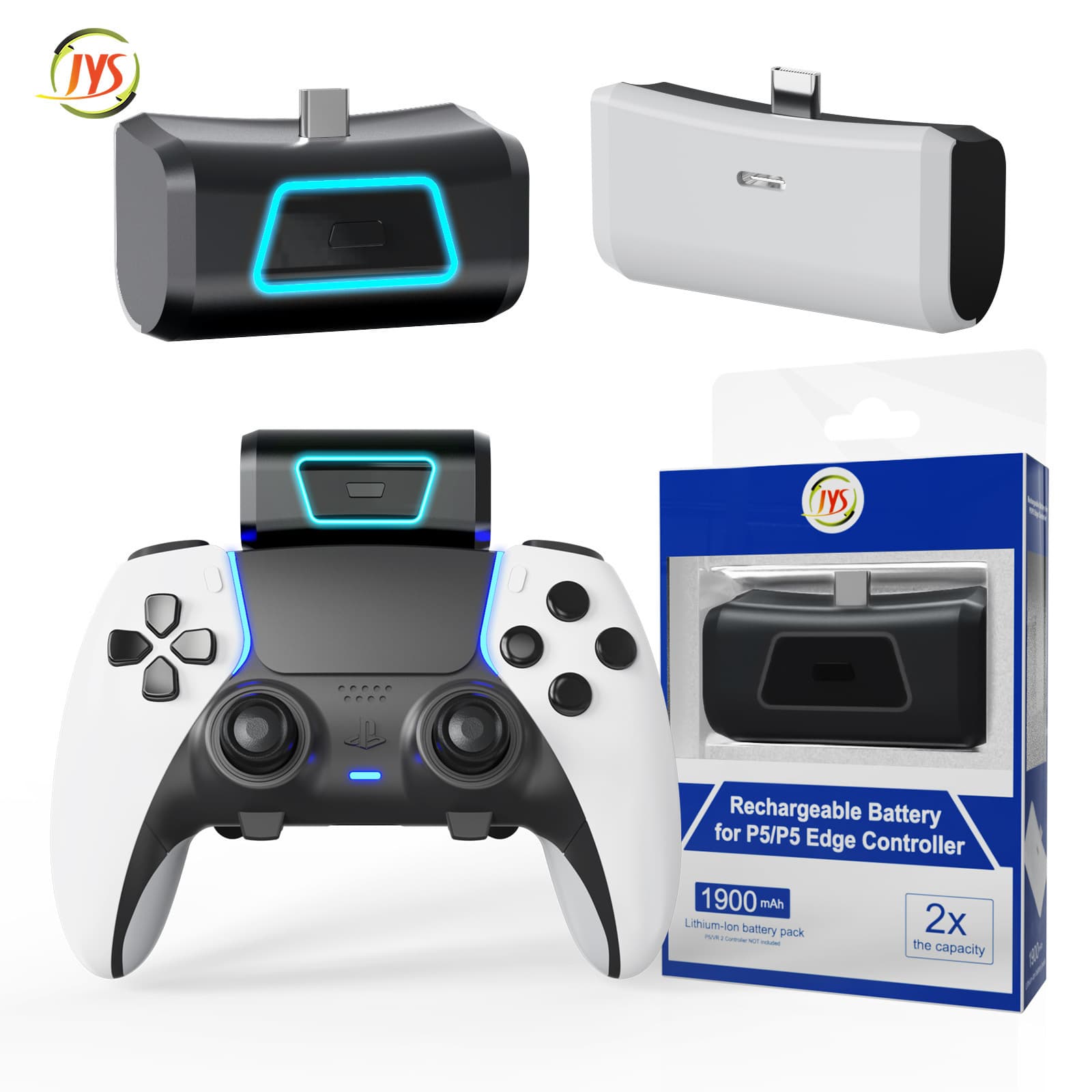 JYS new product PS5/PS5 elite controller external power bank PS5 external battery 1900 mAh
