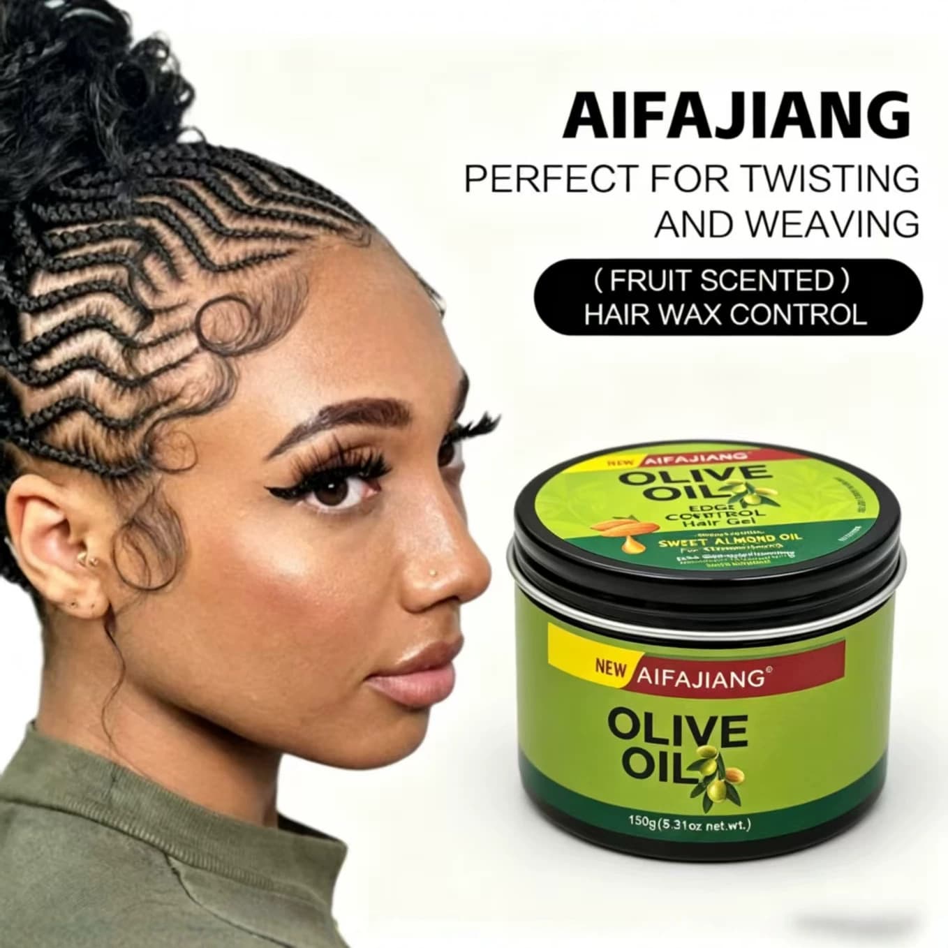 Olive Hair Oil Smooth Moisturizing Anti-Frizz Hair Wax Solid Styling