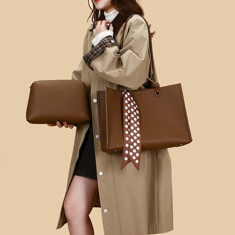Mother-Daughter Bag Silk Scarf Tote Bag 2024 New Women's Bag Large Capacity Fashion Commuter Shoulder Bag Casual Handbag