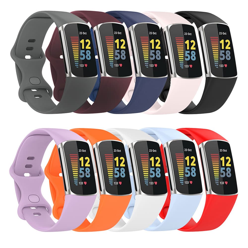 Suitable for Fitbit charge6 silicone strap charge5 official sports watch with TPU wristband
