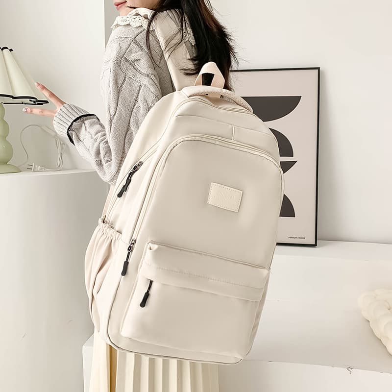 New school bag, lightweight backpack, large capacity computer bag, simple, strong and durable backpack for junior high school students