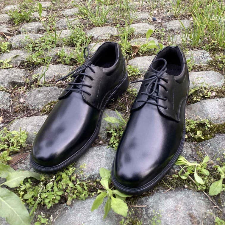 Men's Business Leather Shoes, Formal Wear, Breathable, Soft Sole, Soft Upper, for Security and Urban Management Uniforms