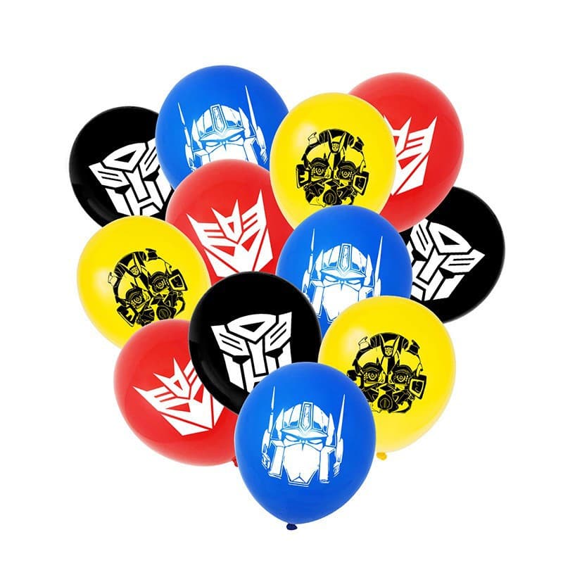 Transformers 12-inch Latex Balloon Set for Baby Birthday Party Theme Scene Decoration Balloons