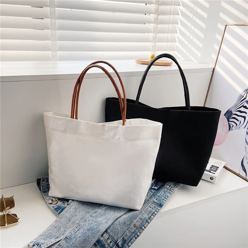 Solid Color Canvas Tote Bag for Women, Simple and Lightweight Handbag, New Fall/Winter Fashion Bag Wholesale with Free Shipping