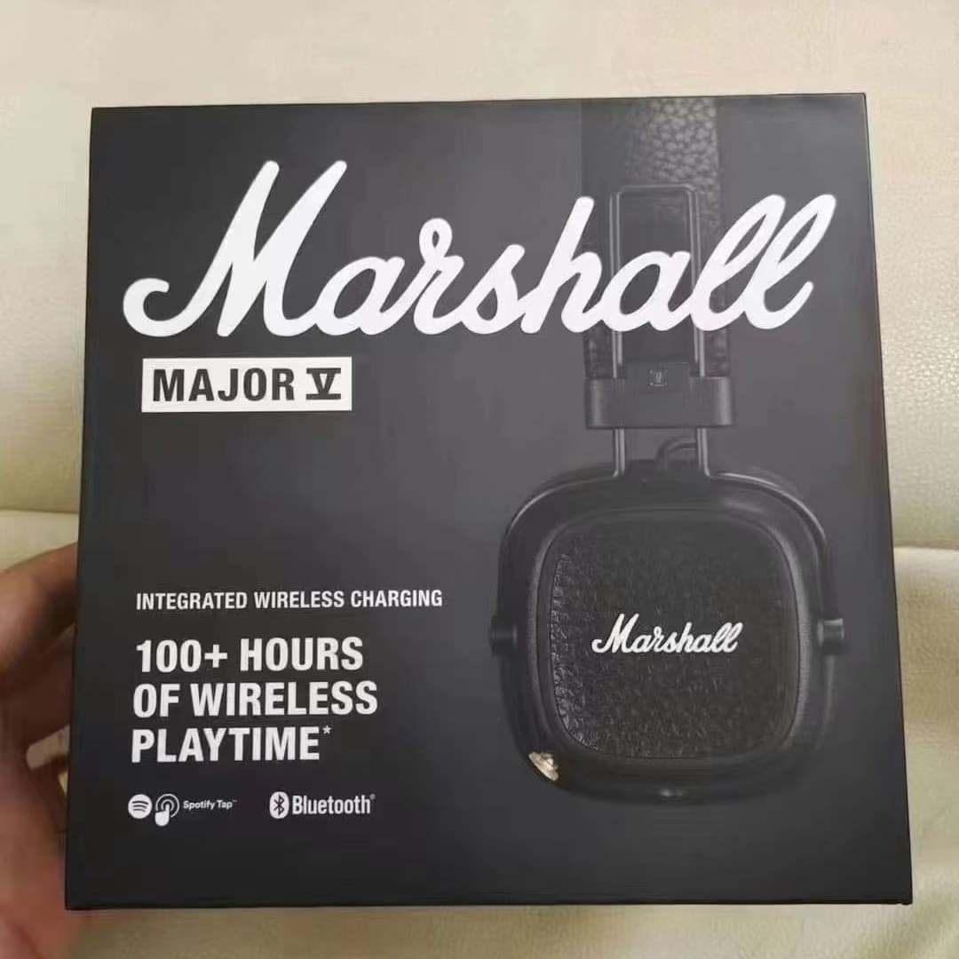 Suitable for Cross-Border Use, Marshall Major V 5th Generation IV Over-Ear Wireless Bluetooth Headphones with Deep Bass