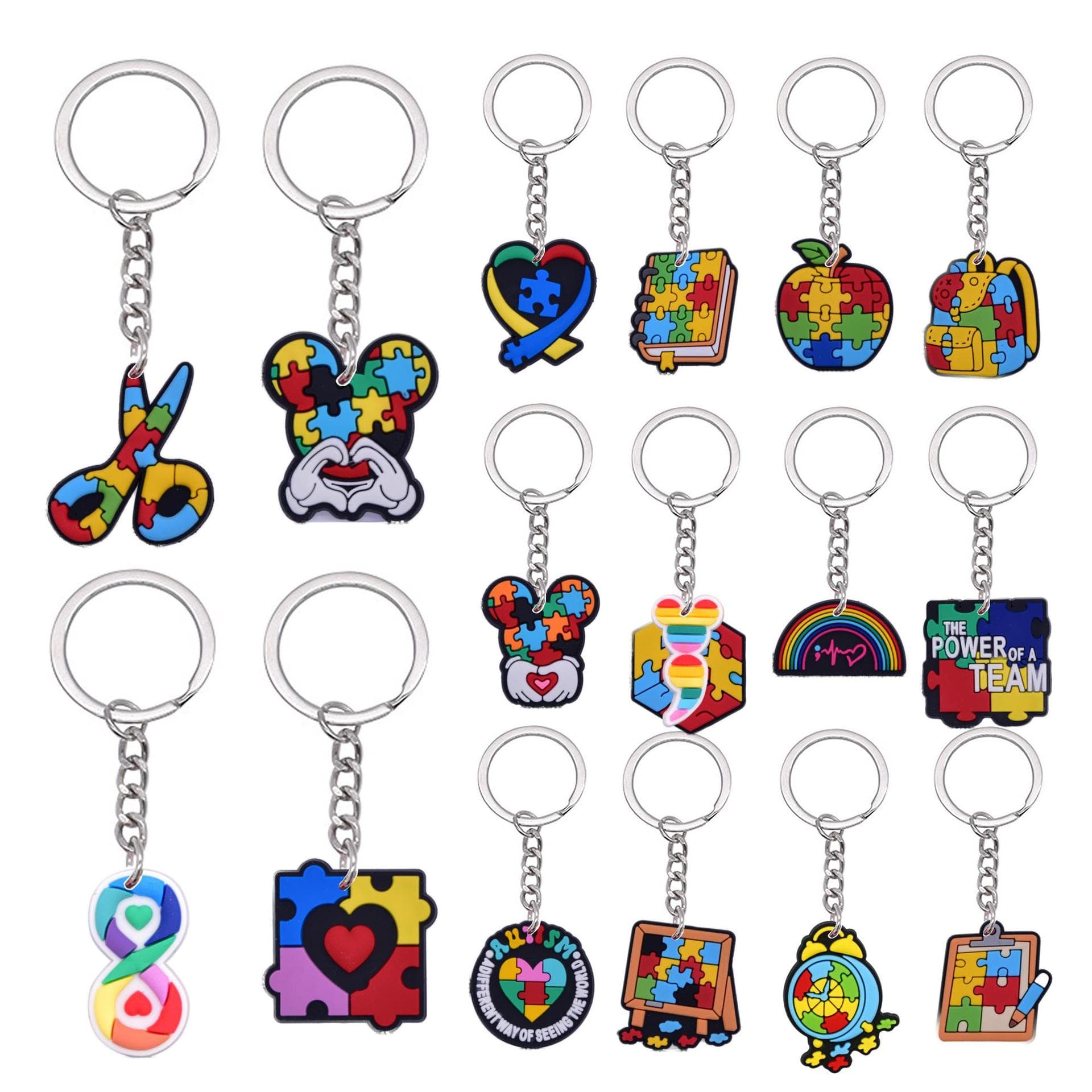 Autism Awareness Series Creative PVC Soft Enamel Pins for DIY Accessories, Bag Decor, Brooch