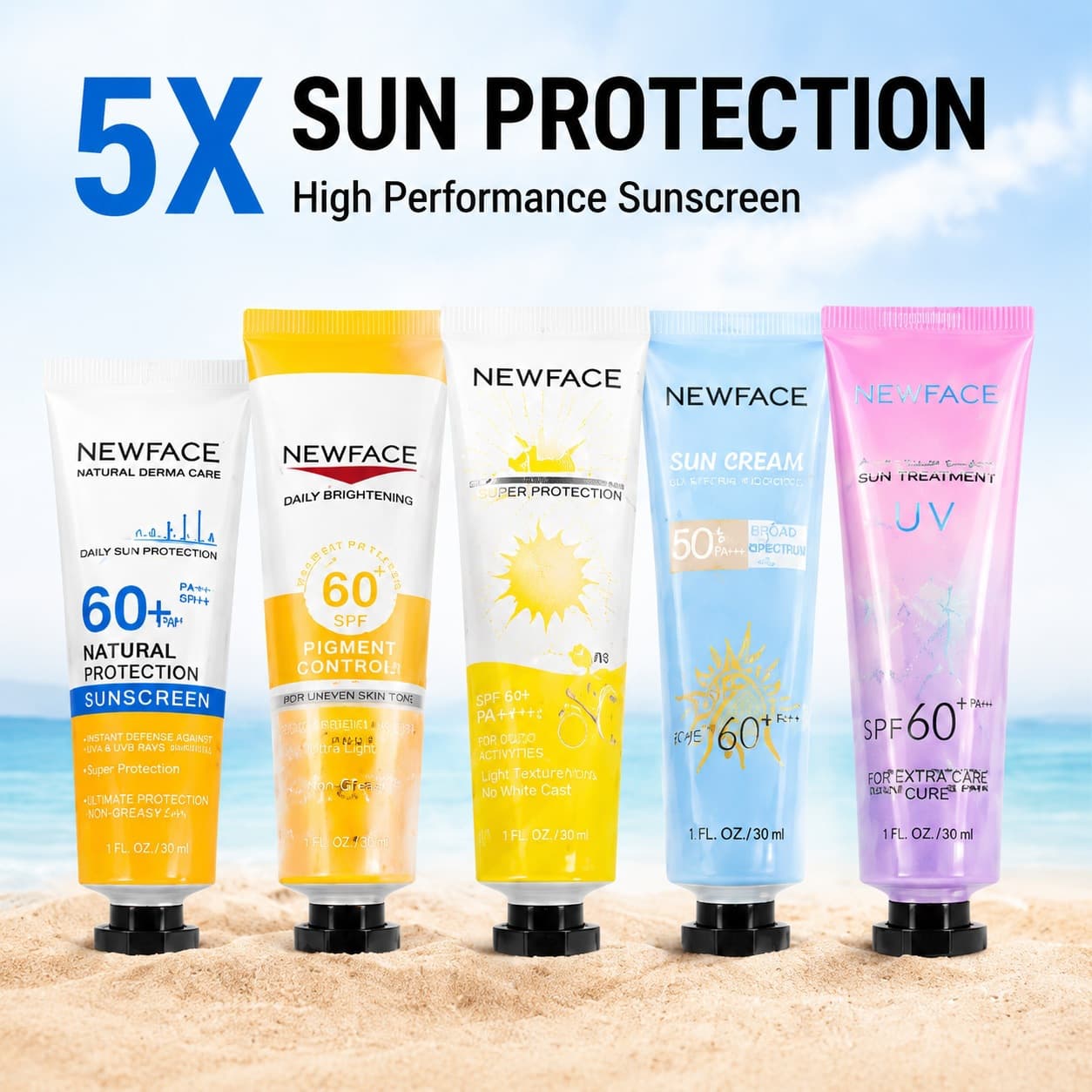 Sunscreen, UV protection, facial moisturizing lotion, moisturizing, refreshing, non-greasy, hydrating, anti-sweat, cross-border foreign trade model