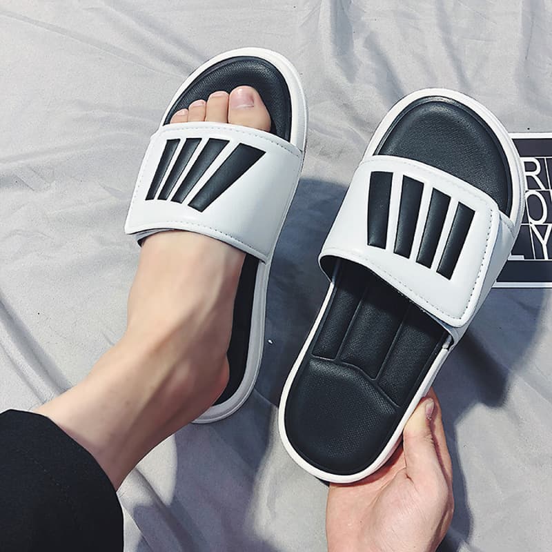 Men's Summer Outdoor Slippers, New Anti-Slip, Soft Sole, Couple's One-Line Sandals, Beach Wear