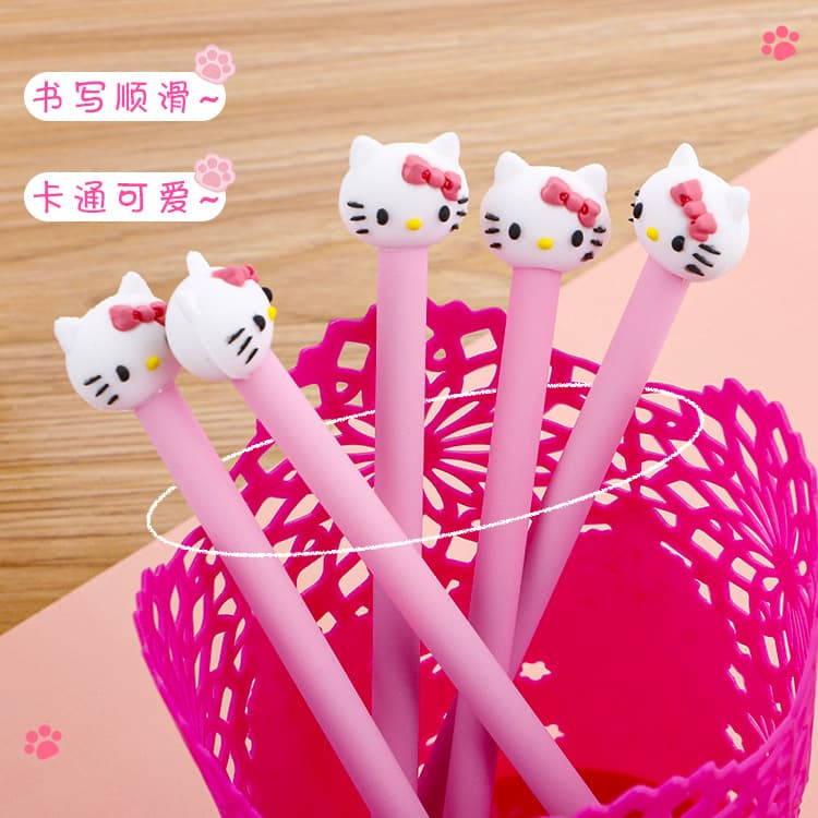 Creative Stationery Pink Kitten Gel Pen, Cute Cartoon Student Exam Pen, Office Sign Pen, Manufacturer Wholesale