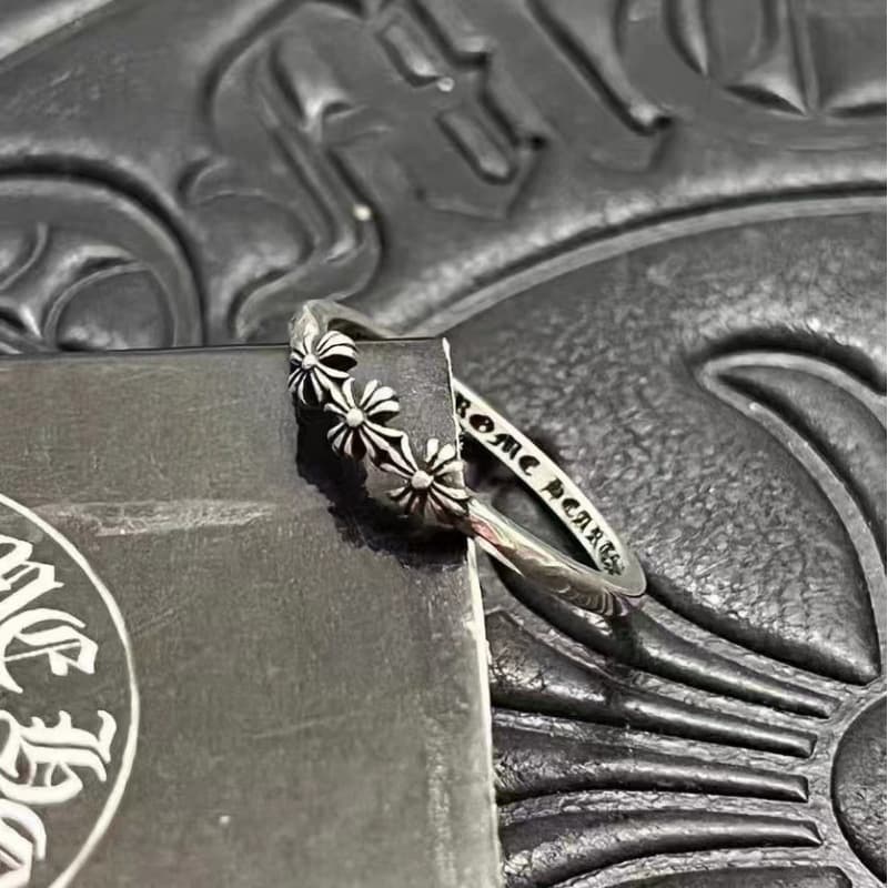 Chroxin Vintage Cross Eternal Ring for Men and Women, Tomb-Style Chroxin Vine Cross Flower Ring