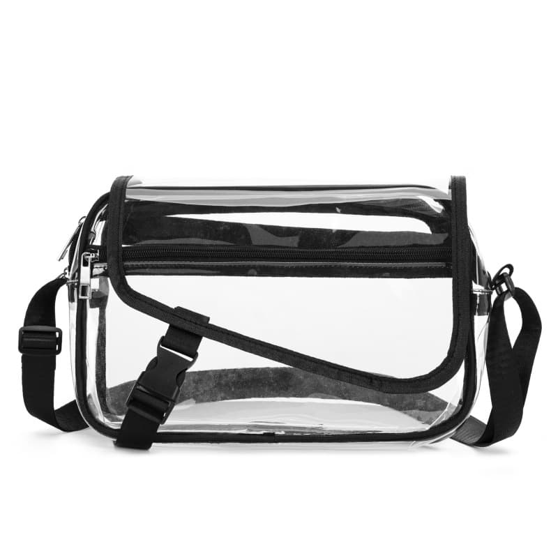 Cross-border wholesale simple transparent crossbody bag outdoor ins niche waterproof single shoulder bag PVC large capacity transparent shoulder bag