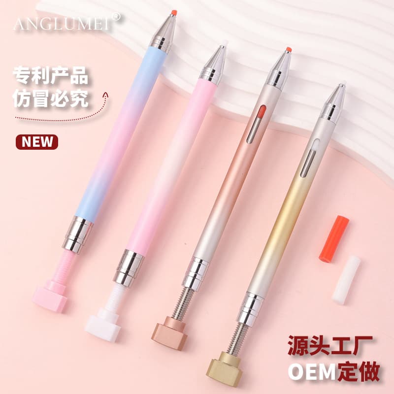 Factory Direct Rotary Nail Rhinestone Pick Up Pen Tool with Adhesive for Rhinestone Application and Decoration