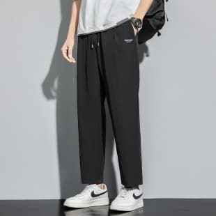Ice Silk Summer Plus Size Sports Pants Running Quick-Dry Trousers for Men Big Size Father Middle-Aged Elderly Long Pants