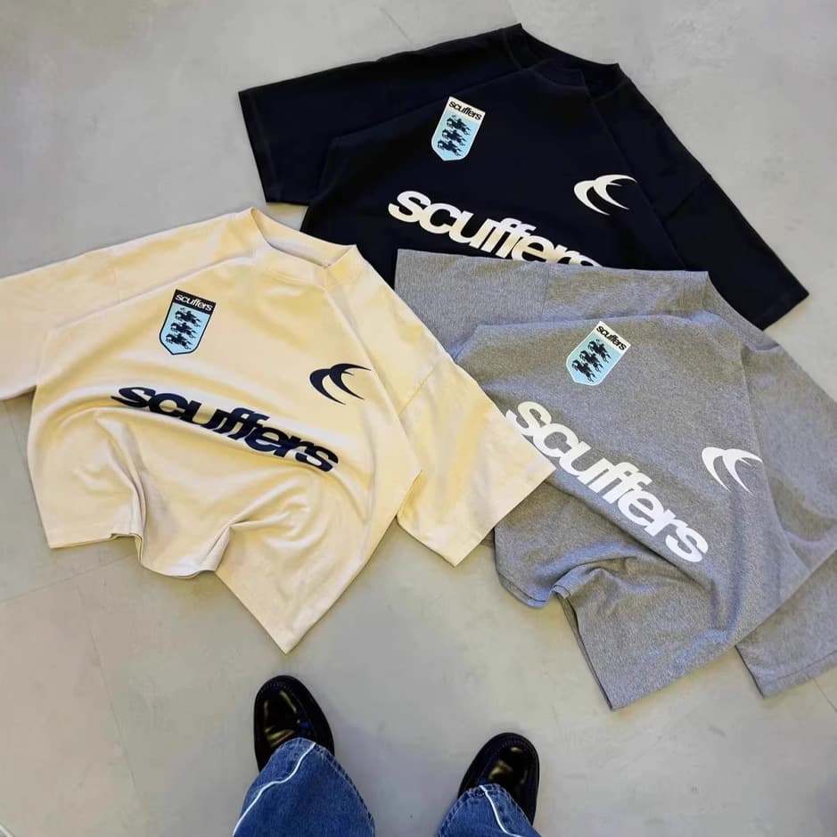 2025 Spanish street trend brand printed T-shirts for men and women, surfing vacation casual wear, fashion brand Scuffers