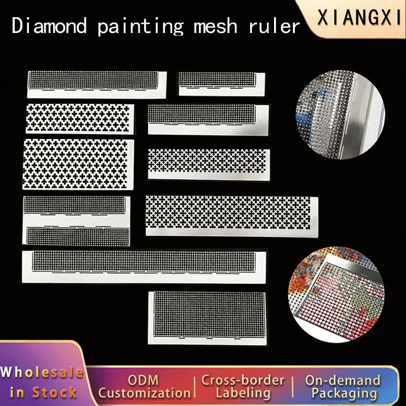 Cross-border exclusive diamond painting dotting ruler stainless steel tool model 141 for DIY rhinestone mesh ruler tool rhinestone painting