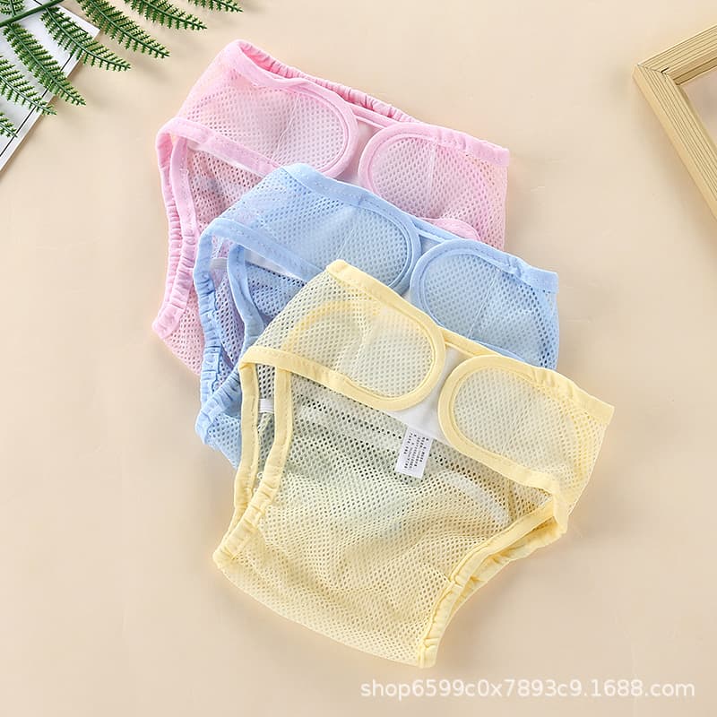 Baby Mesh Diaper Cover for Potty Training, Newborn Summer Washable Diaper Pants with Partner Tool