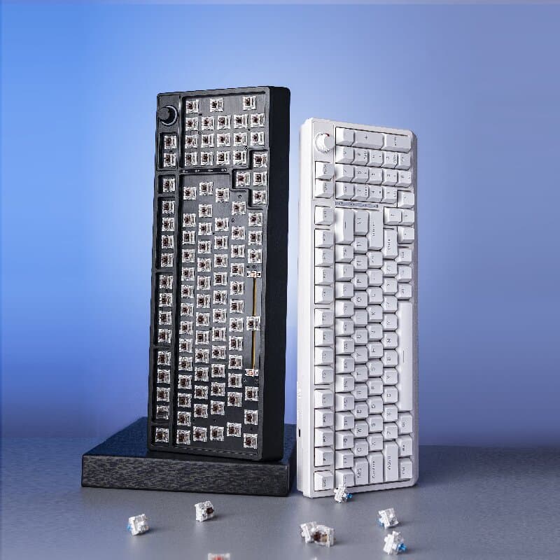 Smart key H98 three-mode mechanical keyboard 2.4G Bluetooth no/wired mixed light hot plug office business peripheral in stock