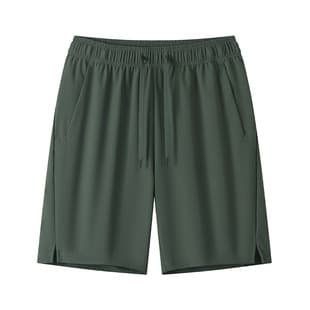 2026 Summer New Men's Quick-Dry Shorts, Cotton-Feel Five-Point Pants, Solid Color Big Size Thin Ice Silk Sports Pants