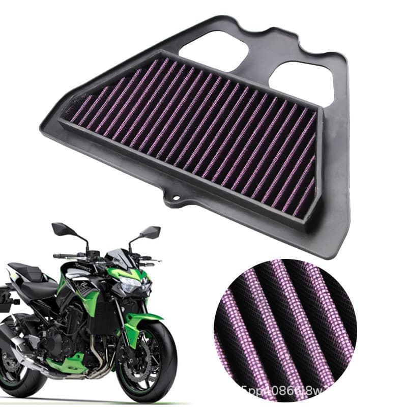 High Flow Air Filter Compatible with Kawasaki Z900 ZR900 17-22 Years JS Brand Modified Air Filter Core Empty Filter