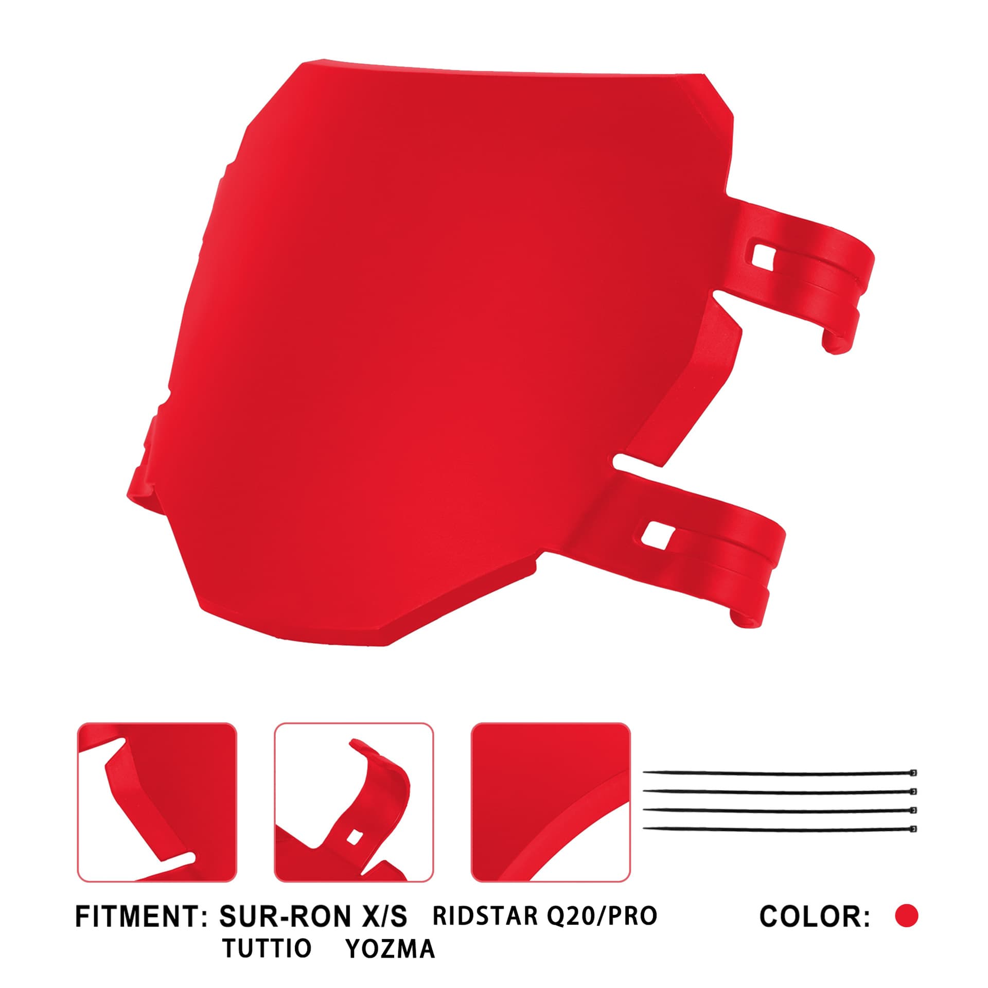 Compatible with Ridstar Q20, Tuttio, Yozma, SURRON X/S motorcycle license plate modification accessories