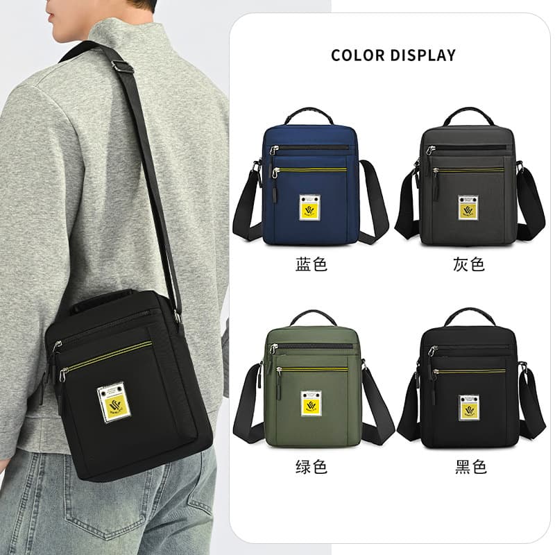 2026 New Waterproof Oxford Cloth Men's Casual Crossbody Bag Wallet Business Bag Shoulder Crossbody Bag Daily