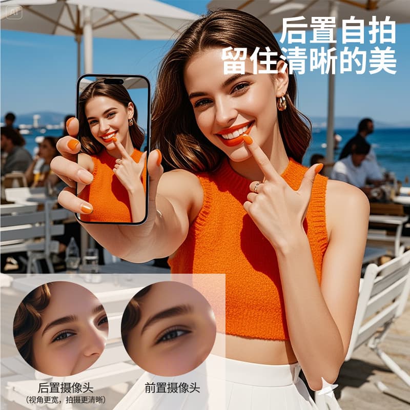 Wireless Magnetic Phone Selfie Screen Mirror for Photography, Live Streaming, Split-Screen Display, and Touch Control