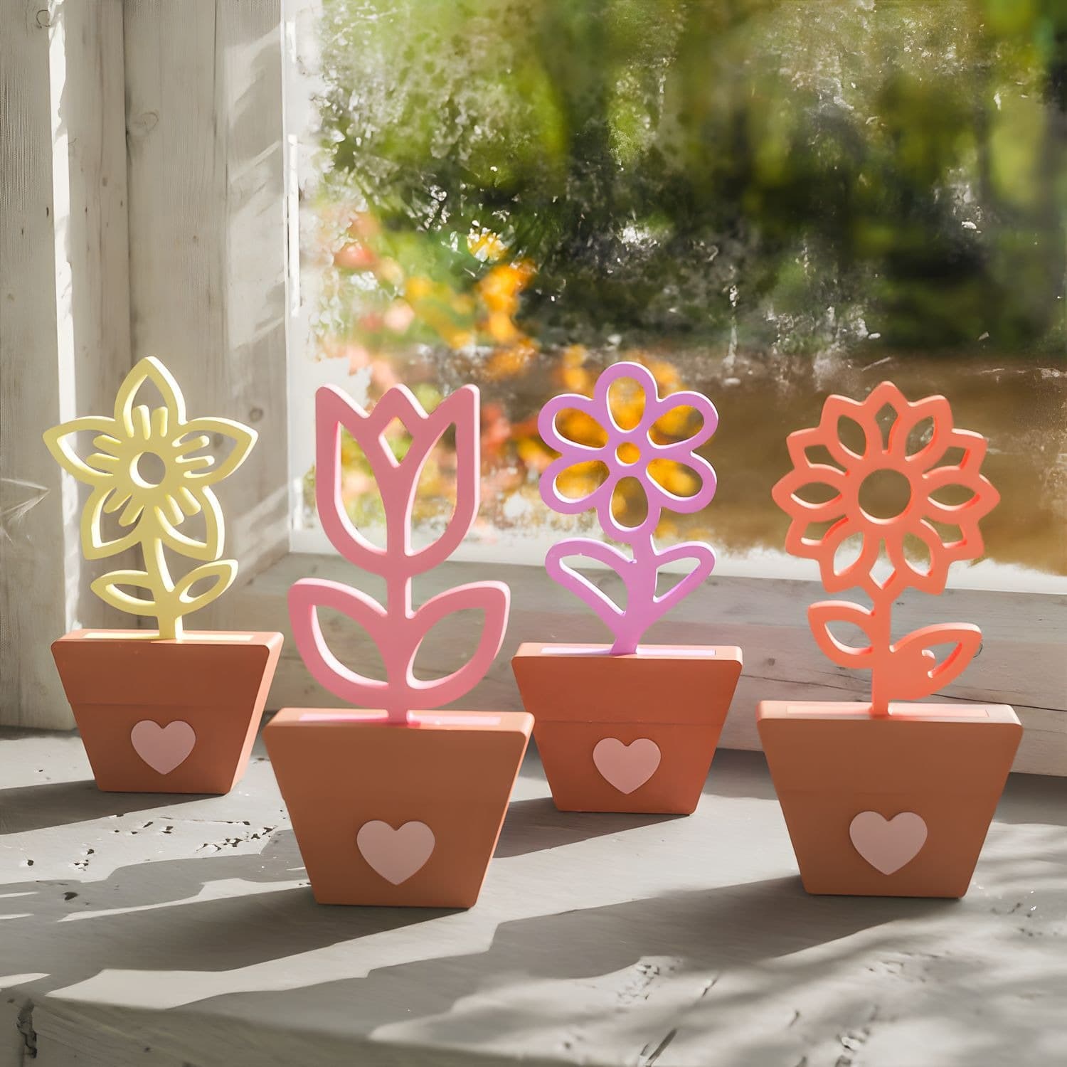 Deyi Life DIY Epoxy Resin Mold Hollow Sunflower Tulip Flower Pot Ornament Art Decoration Silicone Mold