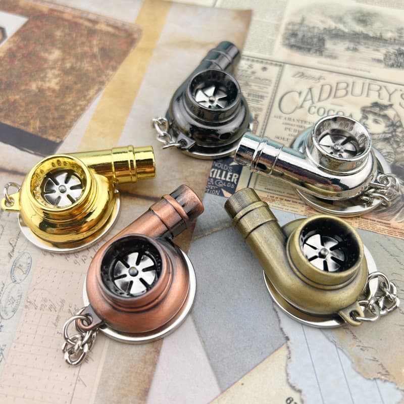 Car Modification Accessories Keychain Turbo Car Pendant Wheel Hub Piston Keychain Disc Brake Pad Key Ring