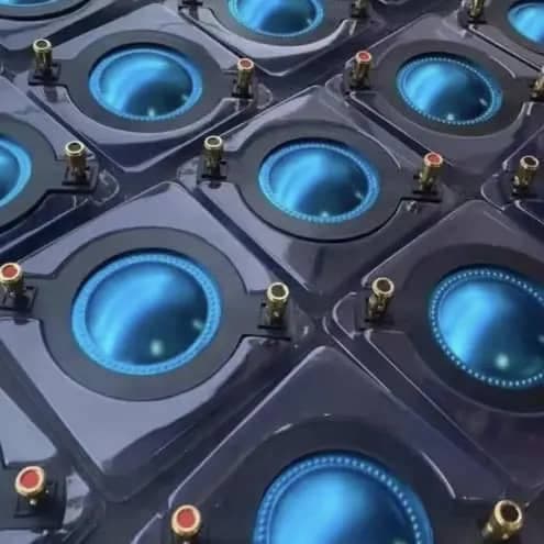 44-core tweeter diaphragm speaker horn driver, 44.4 round/flat wire blue/titanium diaphragm coil accessories.