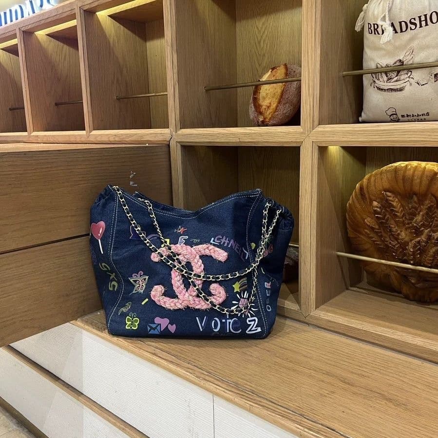 High-looking original graffiti diy hobo bag ins printed American portable shoulder bag high-end cross-border cross-border bag