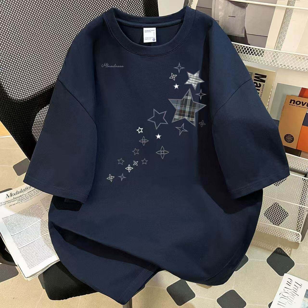 Summer New Middle and Big Kids School Clothes Short Sleeve 2026 Fashionable Pure Cotton T-Shirt Loose Versatile Boys and Girls