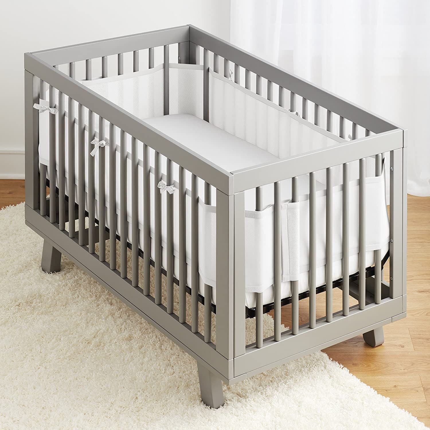 102 Baby Crib Rail Guard Spring/Summer 3D Breathable Anti-Collision Bedding Removable Washable Sandwich Crib Guard