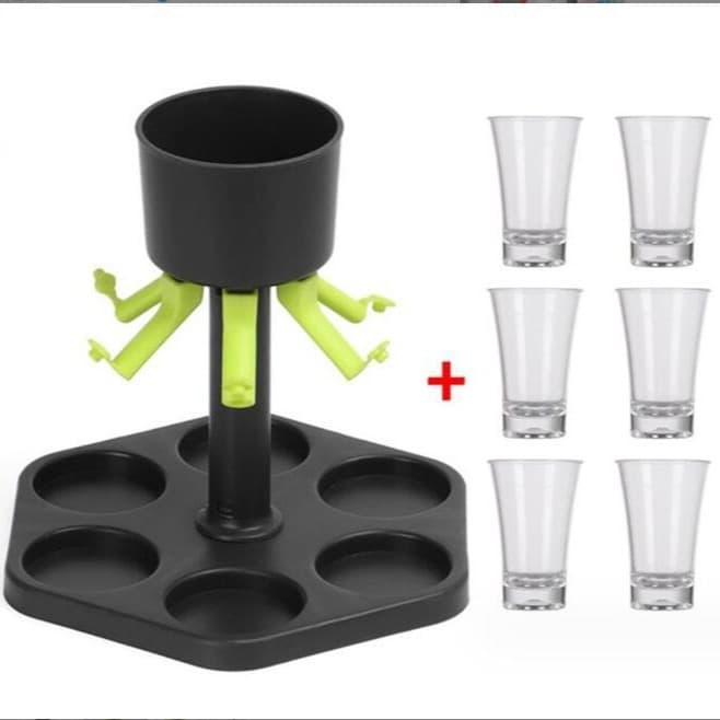 Cross-Border New Style Six-Cup Dispenser, Party Beer and Beverage Distributor, Pouring Distributor Wine Set