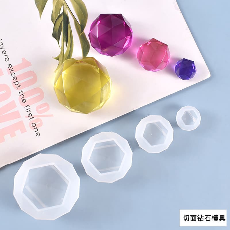 Poppy diy crystal glue mold high mirror section diamond table jewelry silicone mold spot wholesale