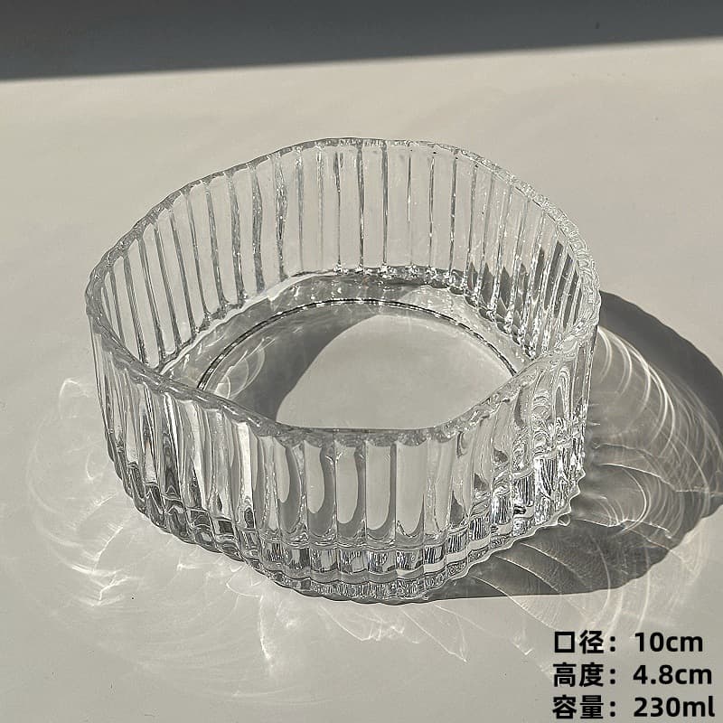 Ins Style Irregular Dessert Bowl Set High-End Cloud Glass Bowl Creative Sweet Soup Bowl Breakfast Bowl