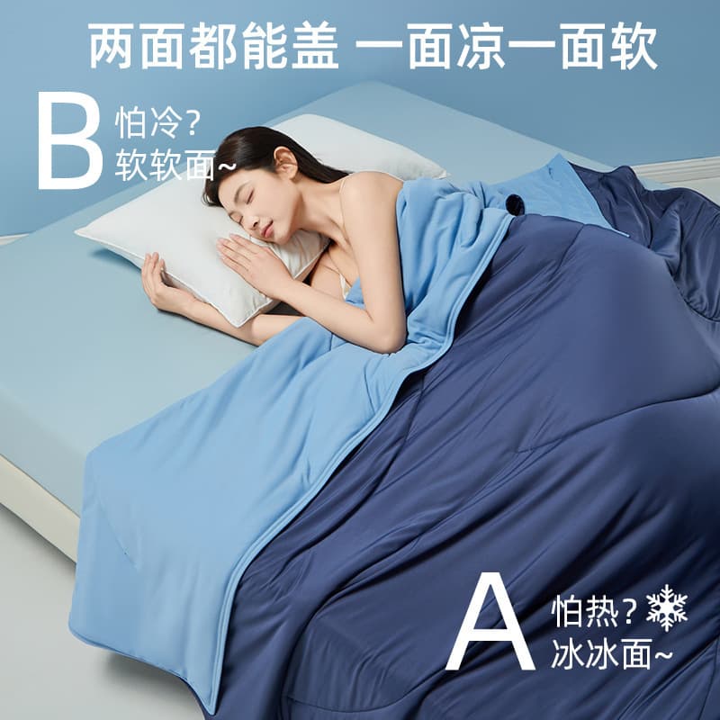 Yapro Class A Summer Cool Quilt, Duoduo Hotel Planet Ice Silk Cooling Summer Quilt, Machine Washable Tencel Air Conditioning Thin Blanket