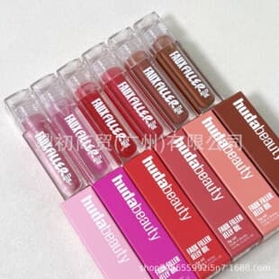 Huda Beauty Ultra-Hydrating Gel Lip Oil Faux Filler Transparent Watery Lip Gloss Moisturizing Lip Gloss