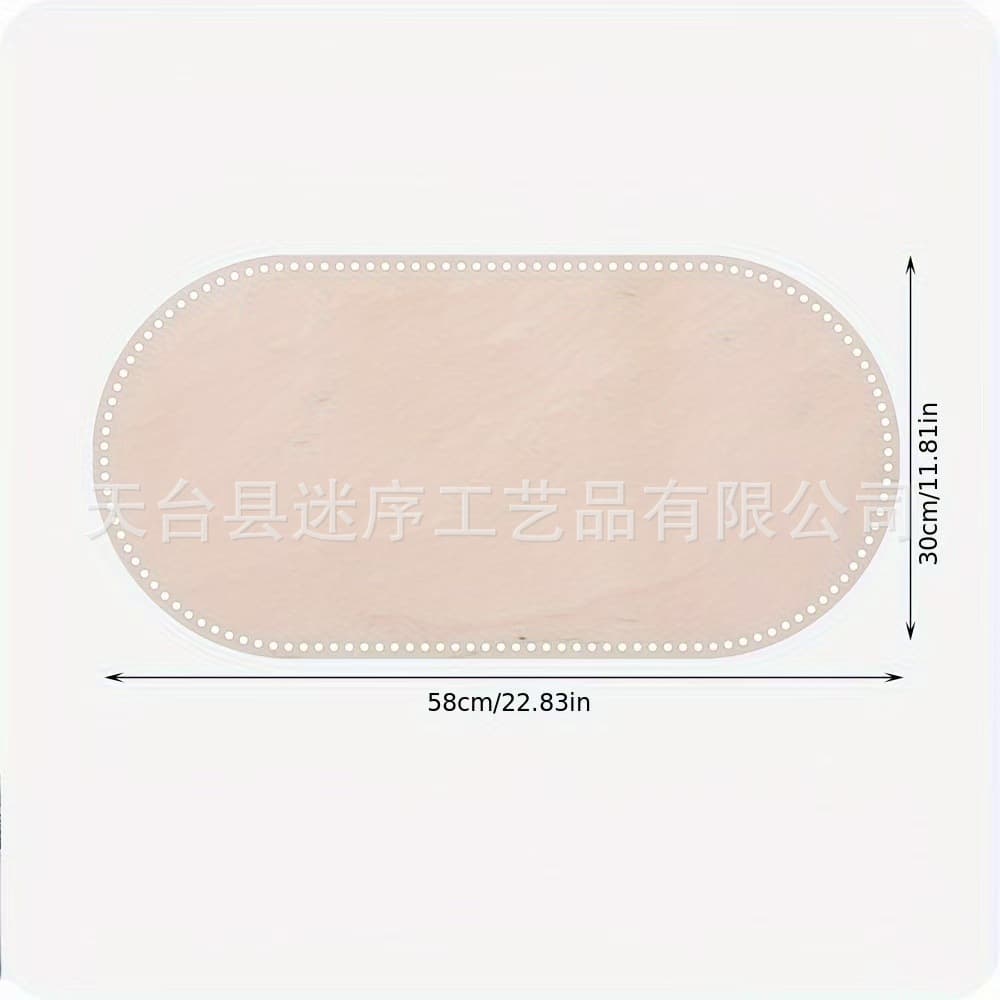 Cross-border Wooden Basket Base Oval Blank Solid Crochet Basket Bottom DIY Basket Weaving Supplies Wood Craft