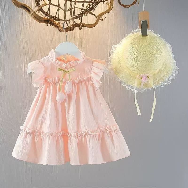 Girls Dress Vest Children 2025 Summer New Style Princess Fashion Baby Dress