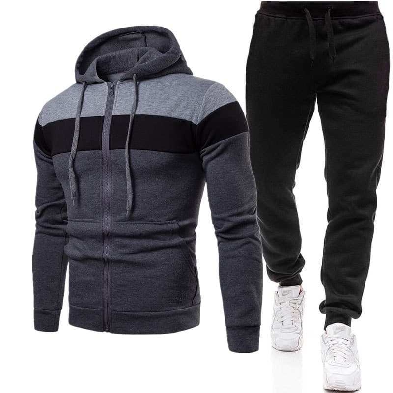 New Men's Brand Letter Printed Fashion Set Casual Men's Suit