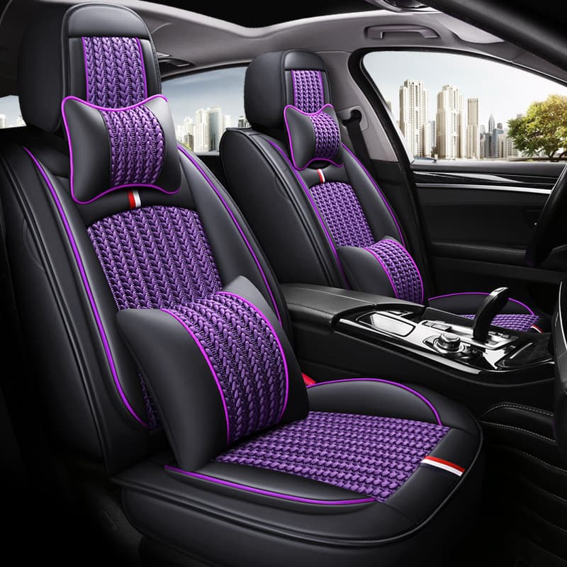 New Ice Silk Car Seat Covers for All Seasons, Universal Fit for Sedans, Summer Cool Seat Mats, Full Coverage Seat Cushions