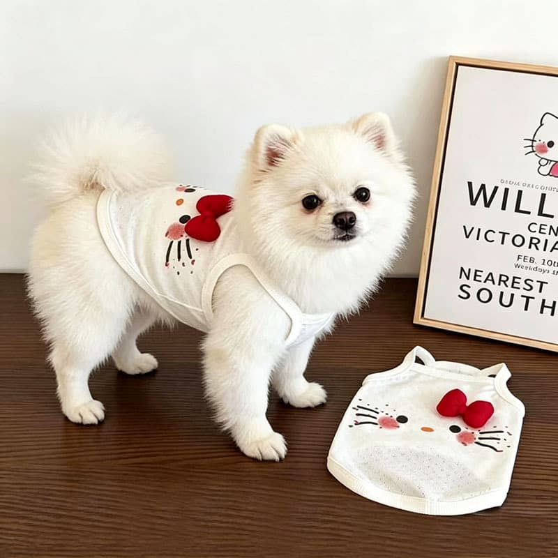Pet Dog Cat Clothing Bichon Teddy Pomeranian Suspender Kitt Vest Tabby Cat Devon Rex Golden Chinchilla