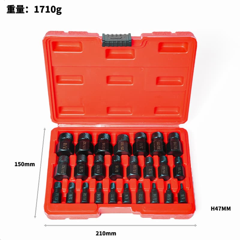 10-Piece Screw and Nut Extractor Set, Broken Screw Extractor, Damaged Hex Bolt Removal Tool
