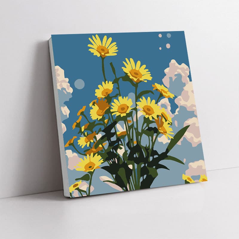 Factory direct DIY digital oil painting children's manual acrylic fill oil painting stationery store stall couples series