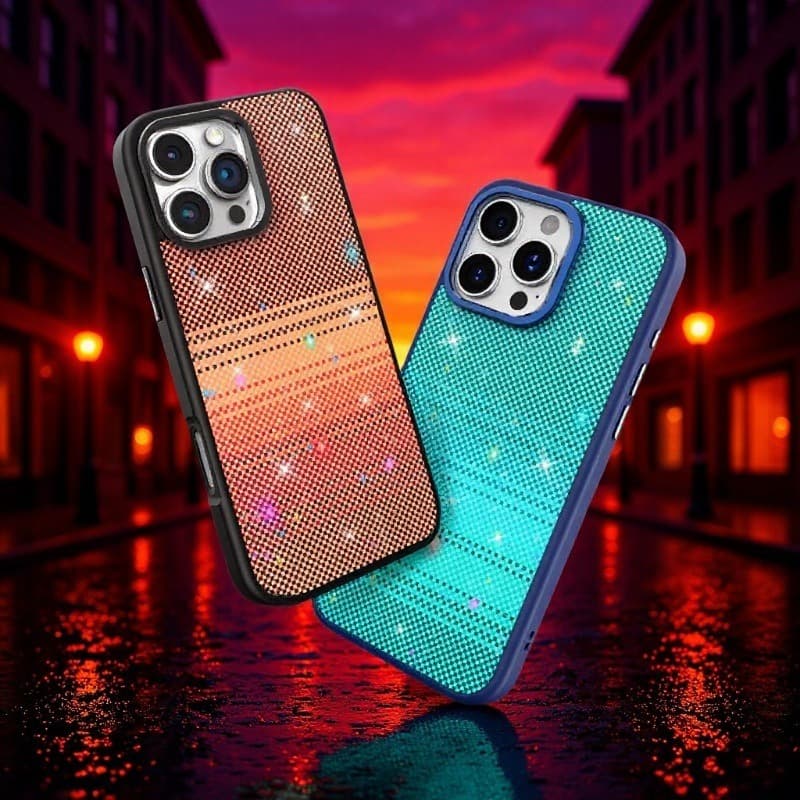 Cross-border Hot Sale for Apple 17 Smart Luminous Anti-Radiation Phone Case NFC Colorful Light 16 Pro Phone Protective Case