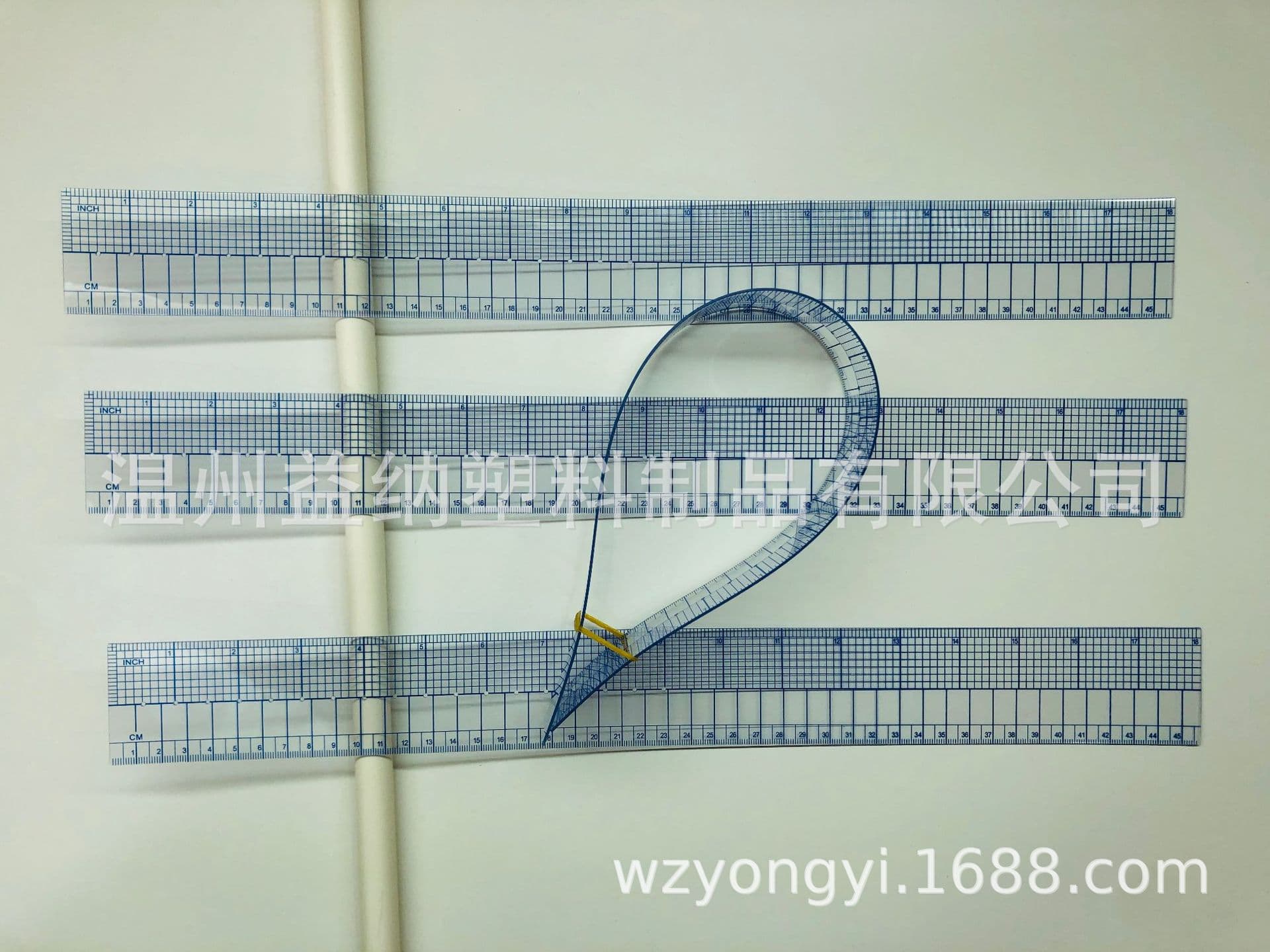 Multi-functional patchwork printing ruler clothing cutting size ruler curved ruler curved ruler transparent PVC soft ruler