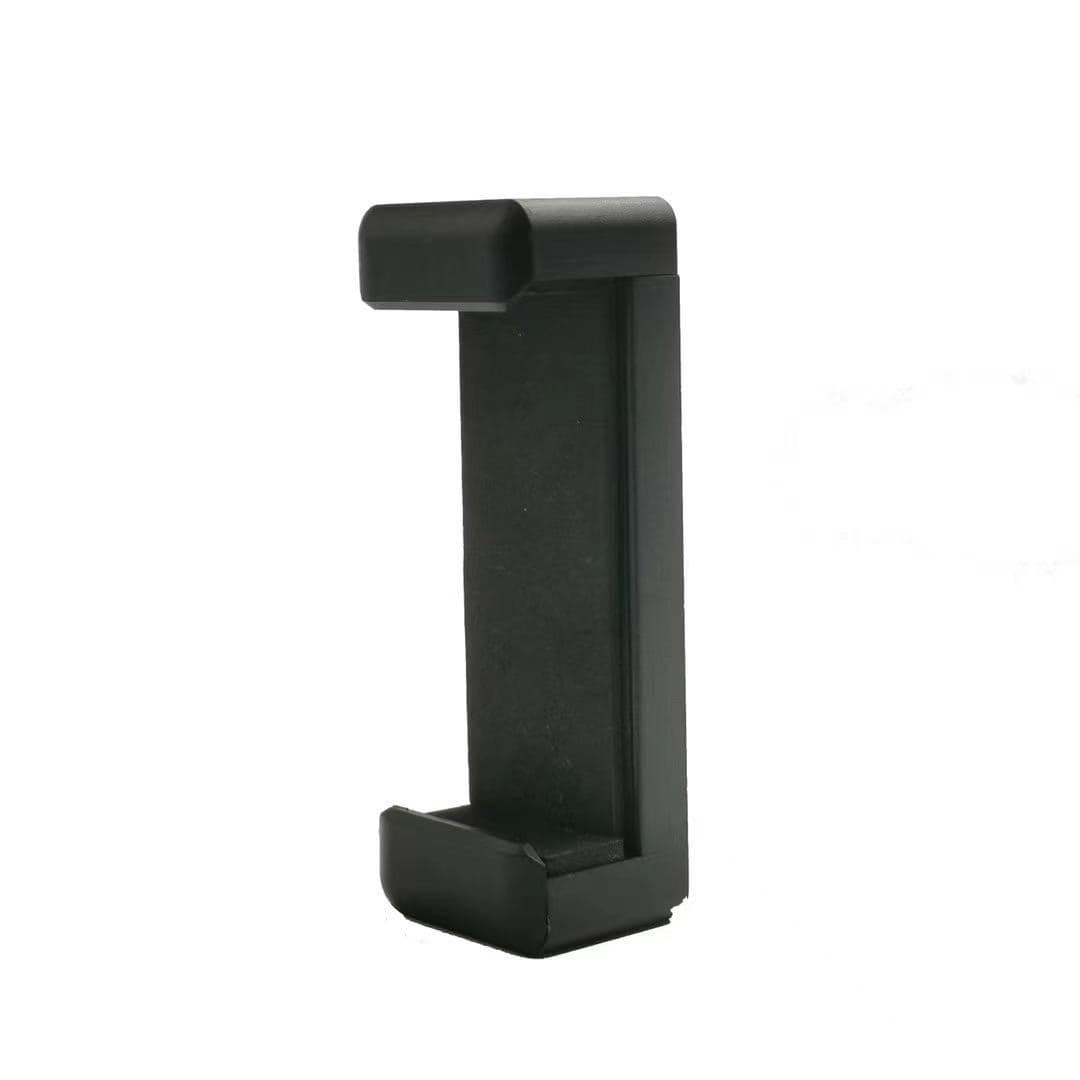 Portable slotted or I-shaped phone clamp with dual holes, selfie stick accessory for Android and other phones