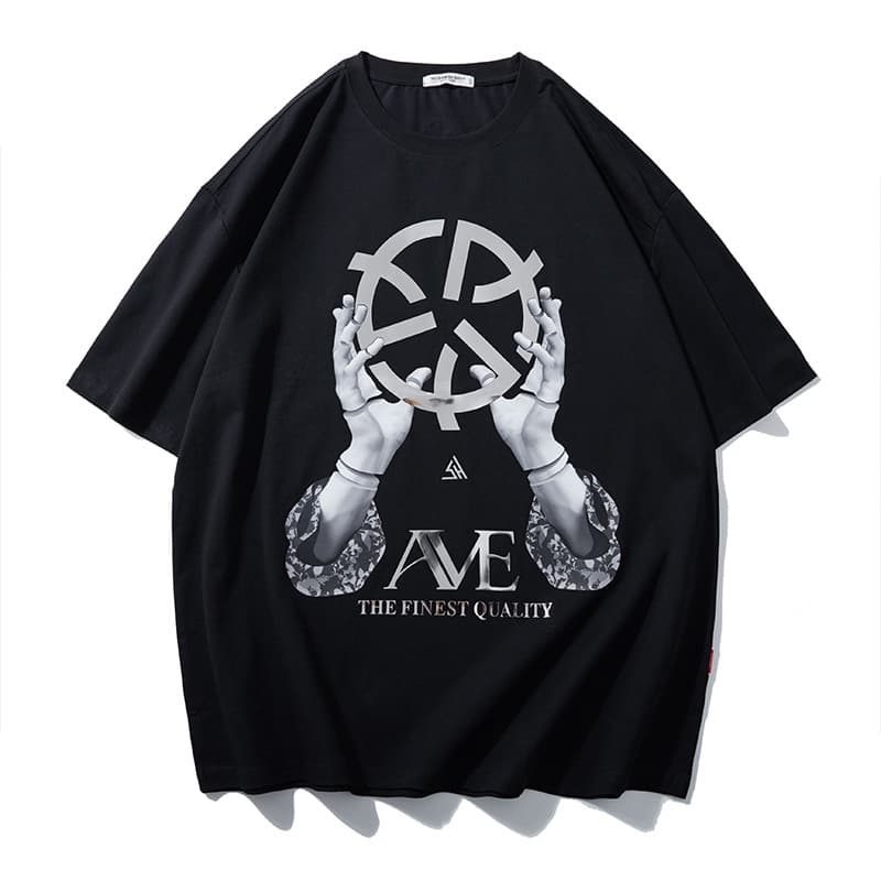 Summer Trendy Plus-Size Men's Basketball Print Drop Shoulder T-Shirt, Oversized Loose Fit, 250g Thickened T168542
